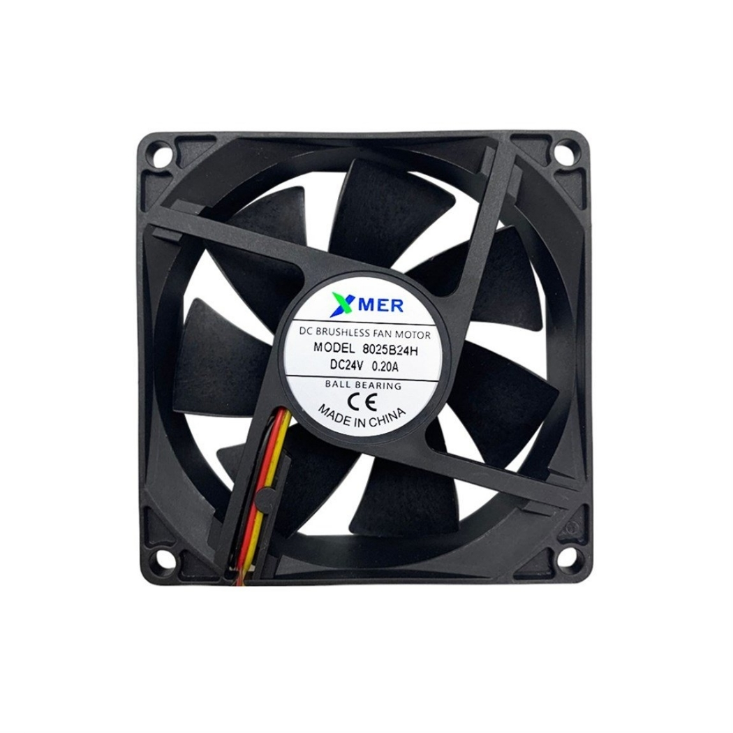 80X80X25mm Rulmanlı 24V 0.20A 3P4000Rpm  Xmer Fan