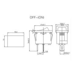 Mini Anahtar Siyah Off-(Mom) Yaylı 2Pin AF124