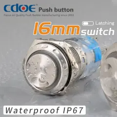 16mm Metal Turuncu Ledli Kalıcı Paslanmaz/Çelik (On-Off) Ip67 Cd23S