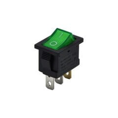 Mini Işıklı Anahtar 3Pin On-Off Yeşil (220V) AF118