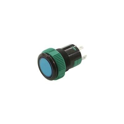 19mm Plastik Ledli Yaylı Buton Mavi P57