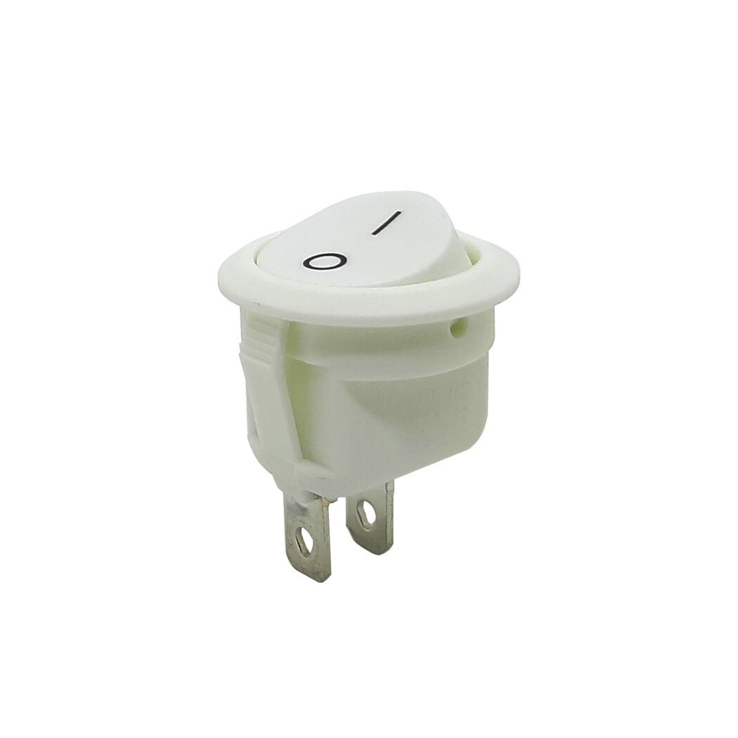 Yuvarlak Anahtar Beyaz On-Off 2Pin AF133A