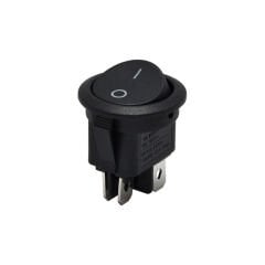 Yuvarlak Anahtar Siyah On-Off 4Pin AF133-4