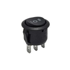 Yuvarlak Anahtar Siyah (Mom)-Off-(Mom) Yaylı 3Pin AF134-2
