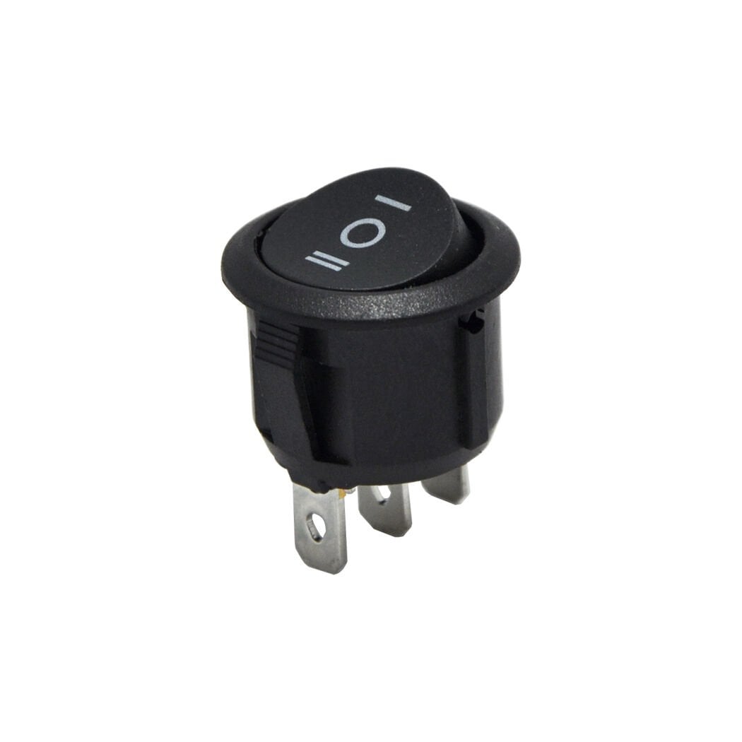 Yuvarlak Anahtar Beyaz On-Off-On 3Pin AF134