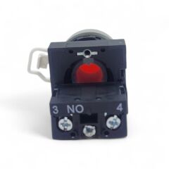 22mm Start Butonu Işıksız Kırmızı Yaylı IP65