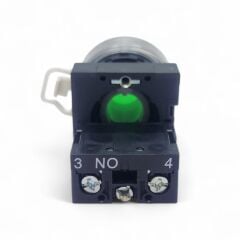 22mm Işıksız Yeşil Start Butonu NO Kontak Kalıcı IP65