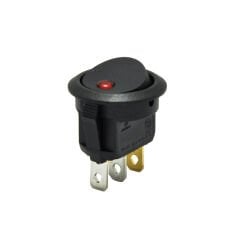 Yuvarlak Anahtar Nokta Işıklı Kırmızı On-Off (12V) 3Pin AF132A