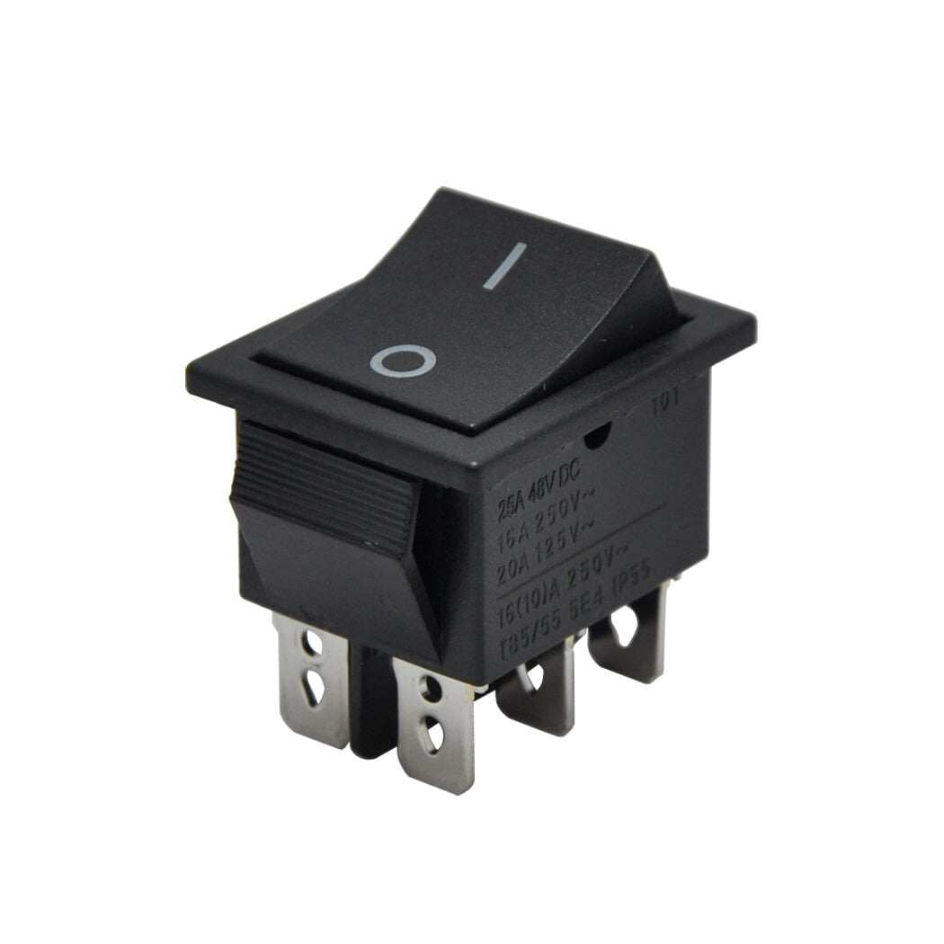 Geniş Anahtar Işıksız On-Off 6Pin AF107