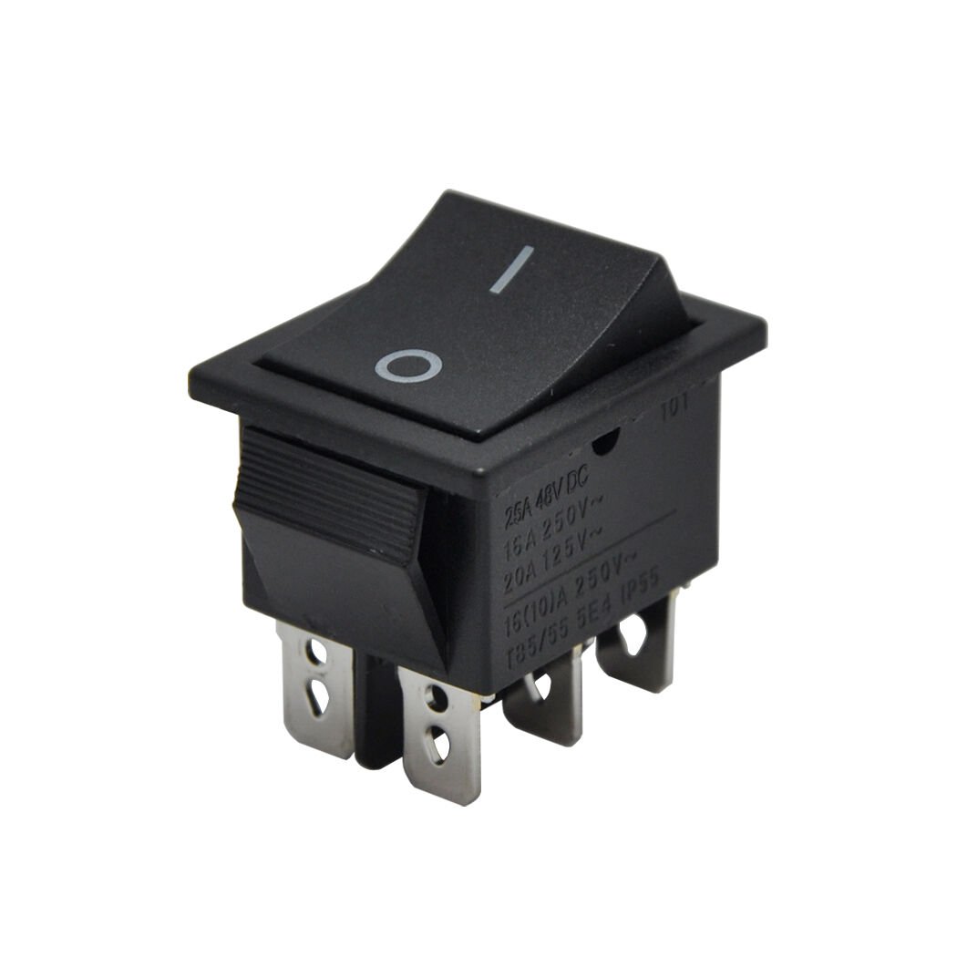 Geniş Anahtar Işıksız On-Off 6Pin AF107