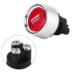 12V 50A Kırmızı Işıklı Start Butonu 3 Pin AF180A-2
