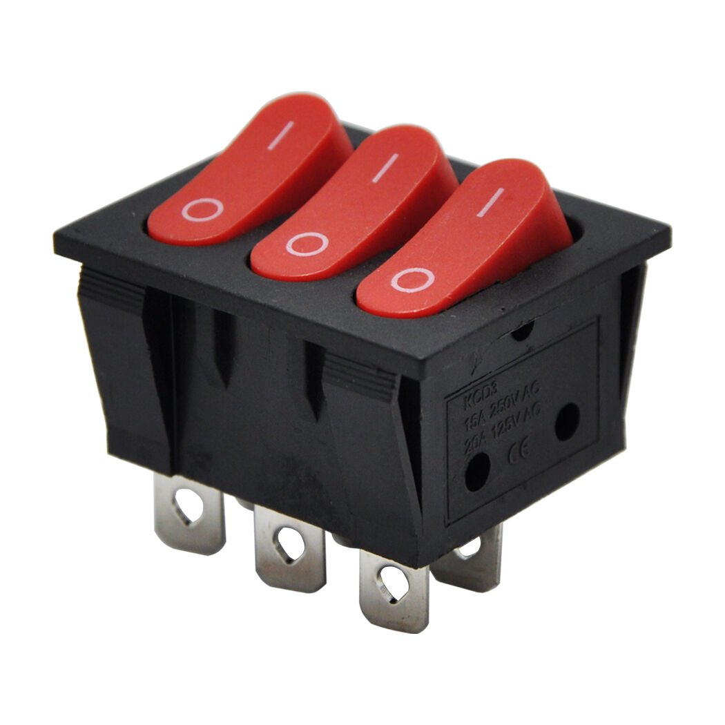 Üçlü Anahtar Işıksız On-Off 6Pin AF136
