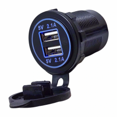 AF266C9 Pano Tip İkili Usb 4.2A Mavi Ledli