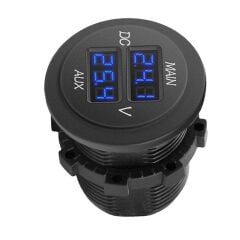 Çift Göstergeli Voltmetre Mavi Ledli AF230D2