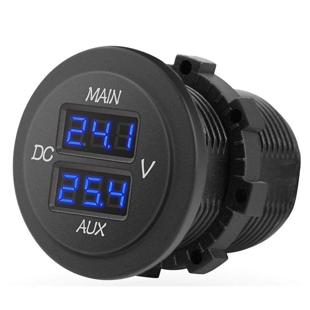 Çift Göstergeli Voltmetre Mavi Ledli AF230D2