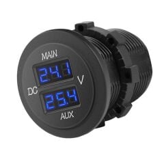 Çift Göstergeli Voltmetre Mavi Ledli AF230D2