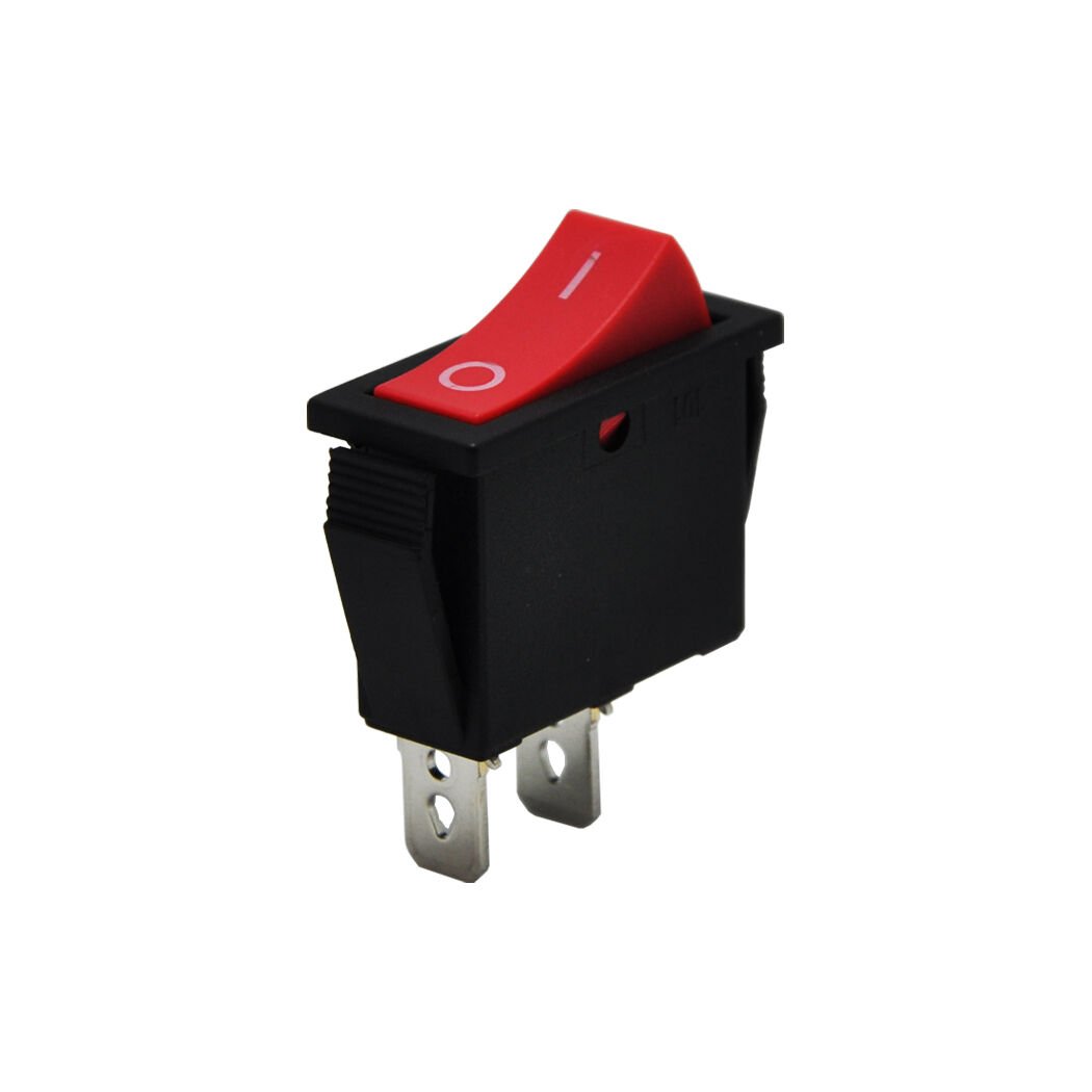 Tekli Dar Anahtar Işıksız Kırmızı On-Off 2Pin AF114