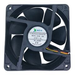 120X120X38mm Fan Rulmanlı 24V 1.6A 3P Xmer