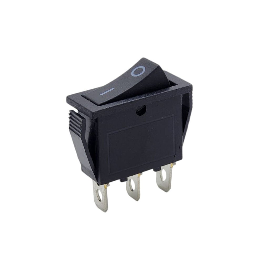Tekli Dar Anahtar Işıksız Siyah On-On 3Pin AF114-3