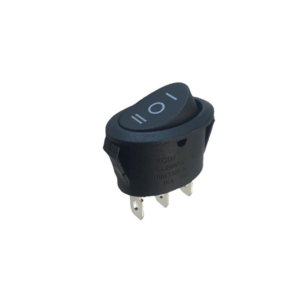 Oval Anahtar Işıksız Siyah On-Off-On 3Pin AF134C3