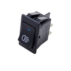 Oto Anahtarı Nokta Işıklı Mavi, Far Logolu On-Off (12V-24V) 4Pin AF113B