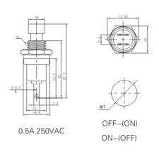 7mm Buton Diyafon Mini Siyah AF177