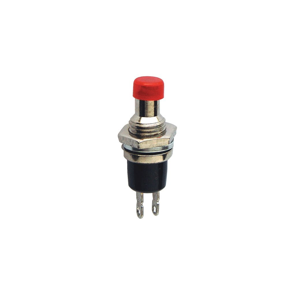 7mm Buton Diyafon Mini Ters Kontak (NK) Kırmızı AF178
