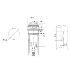 10mm Buton Orta Boy Yeşil AF179