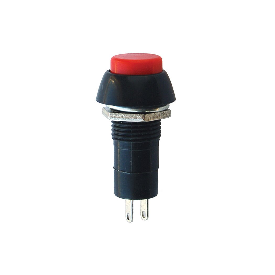 12mm Buton Plastik Yaylı PBS11B Kırmızı AF186