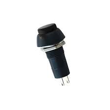 10mm Buton Plastik Yaylı PBS20B Siyah AF191