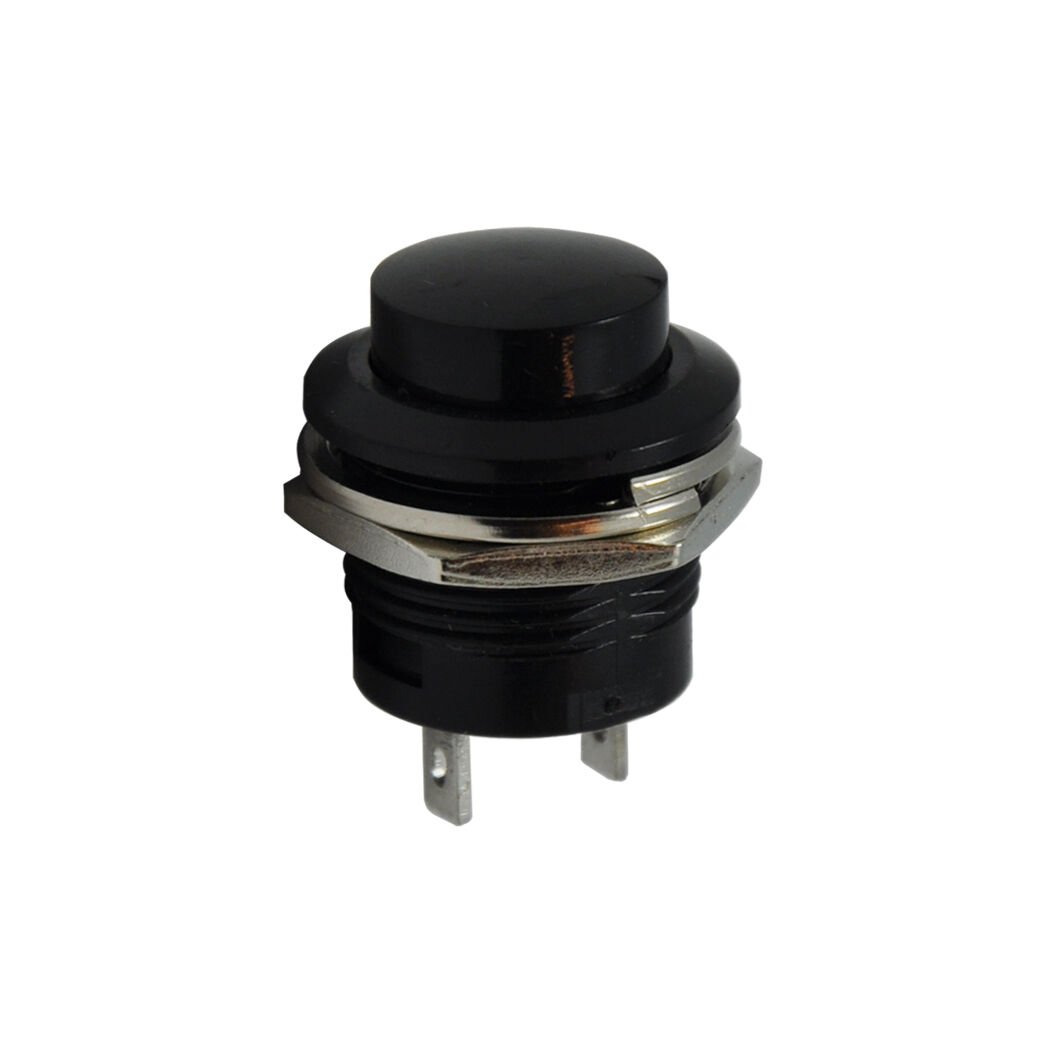 16mm Buton Plastik Siyah AF180A
