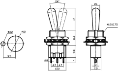 Toggle Sw. Büyük Kafa On-Off Mts102L Af148E