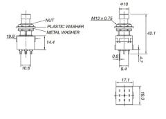 Pedal Swıtch Kalıcı 9Pin Af148J-9