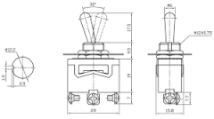 Toggle Sw. Büyük Boy 3P On-Off-On  Af153