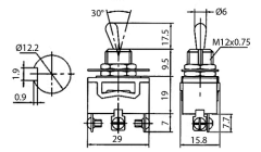 Toggle Sw. Büyük Boy 3P On-Off-Mom Af154