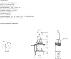 Toggle Swıtch Kırmızı Ledli 12V Af151A