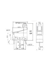 Micro Swıtch Mini Siyah-Beyaz Makaralı Af162C