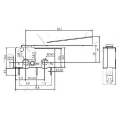 Micro Switch Orta Lehim Uzun Palet Af164