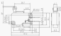 Micro Swıtch Yeşil Kısa Makara Ekonomik (Pin 4.8Mm) Af172Y