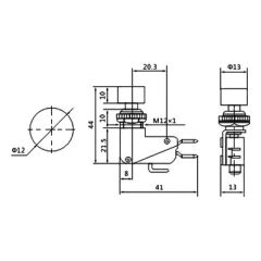 Micro Switch Butonlu Ds-438  Af176E