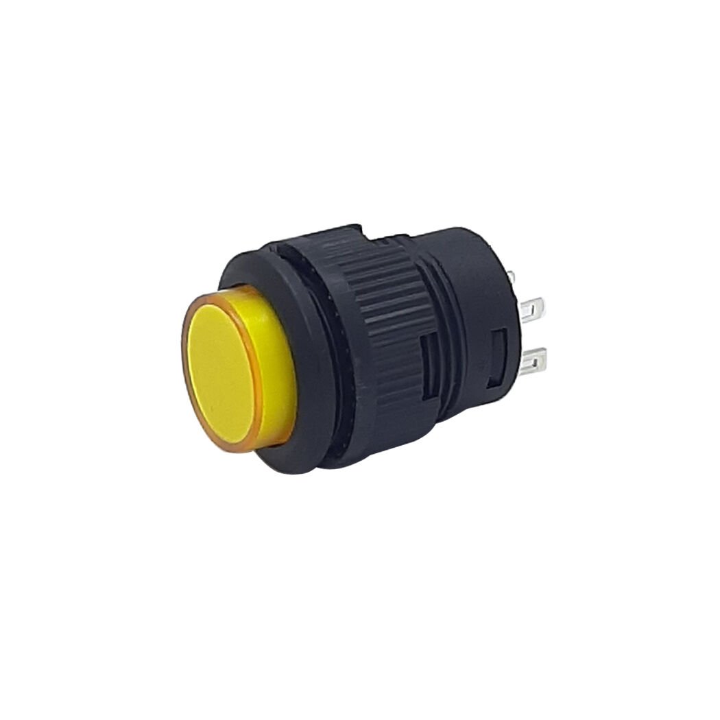 16Mm Plastik Ledli Yaylı Sarı Buton Af180B