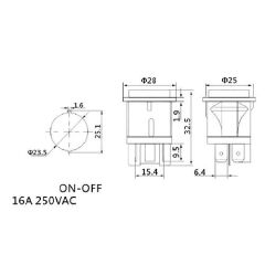 Basmalı Yuvarlak Kalıcı Buton25Mm 4P Kırmızı Af180G