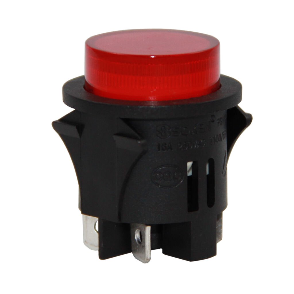 Basmalı Yuvarlak Kalıcı Buton25Mm 4P Kırmızı Af180G