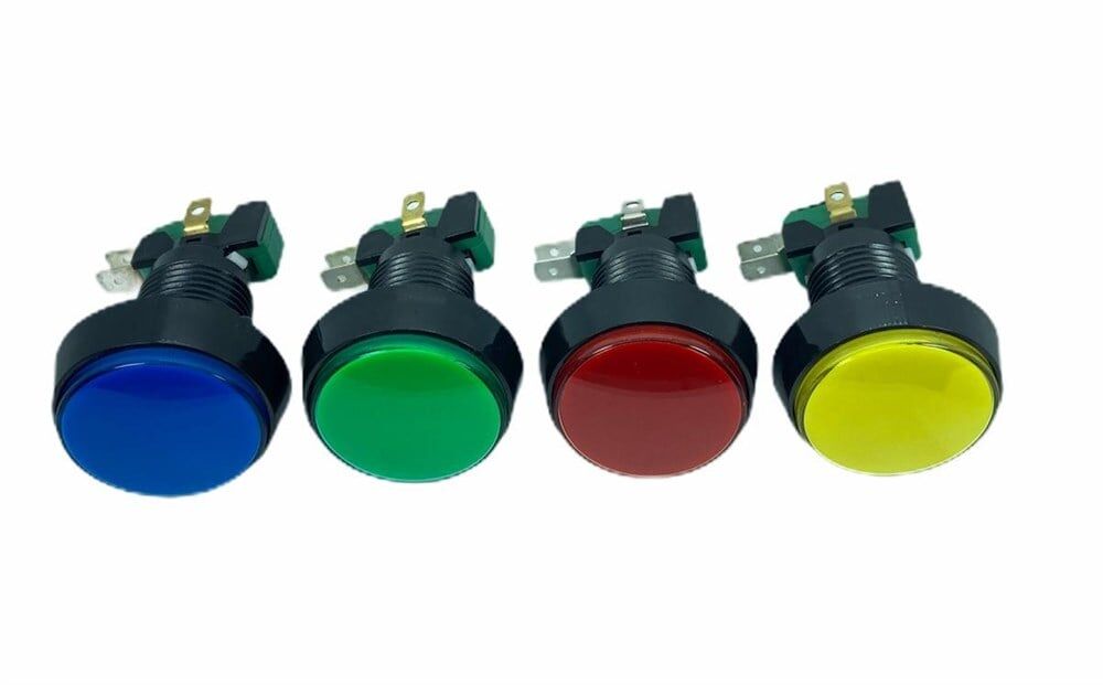Atari Butonu Ledli Yeşil 43Mm Af180J