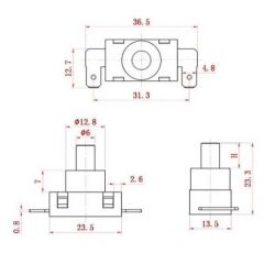 Çıt Çıt Süpürge Anahtarı 90'C Bacaklı Af180H4