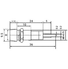 Af225, 8Mm Sinyal Led 220V Kırmızı