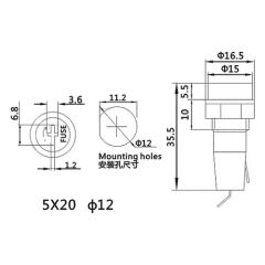 Sigorta Yuvası 5X20 Tornavida Uçlu Af235C