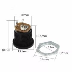 Dc Jack 2.1Mm Yuvarlak Somunlu Af257