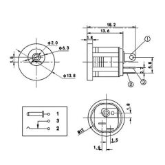 Dc Jack 2.1Mm Yuvarlak Geçmeli Af257B