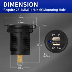 Pano Tip 2'Li Usb Mavi Ledli Af266C